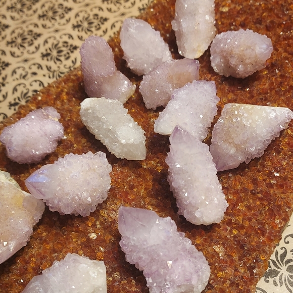 =1 DAY SALE~ LOT Purple Amethyst Spirit Quartz Crystals Cactus Pineapple Cluster - Picture 9 of 16